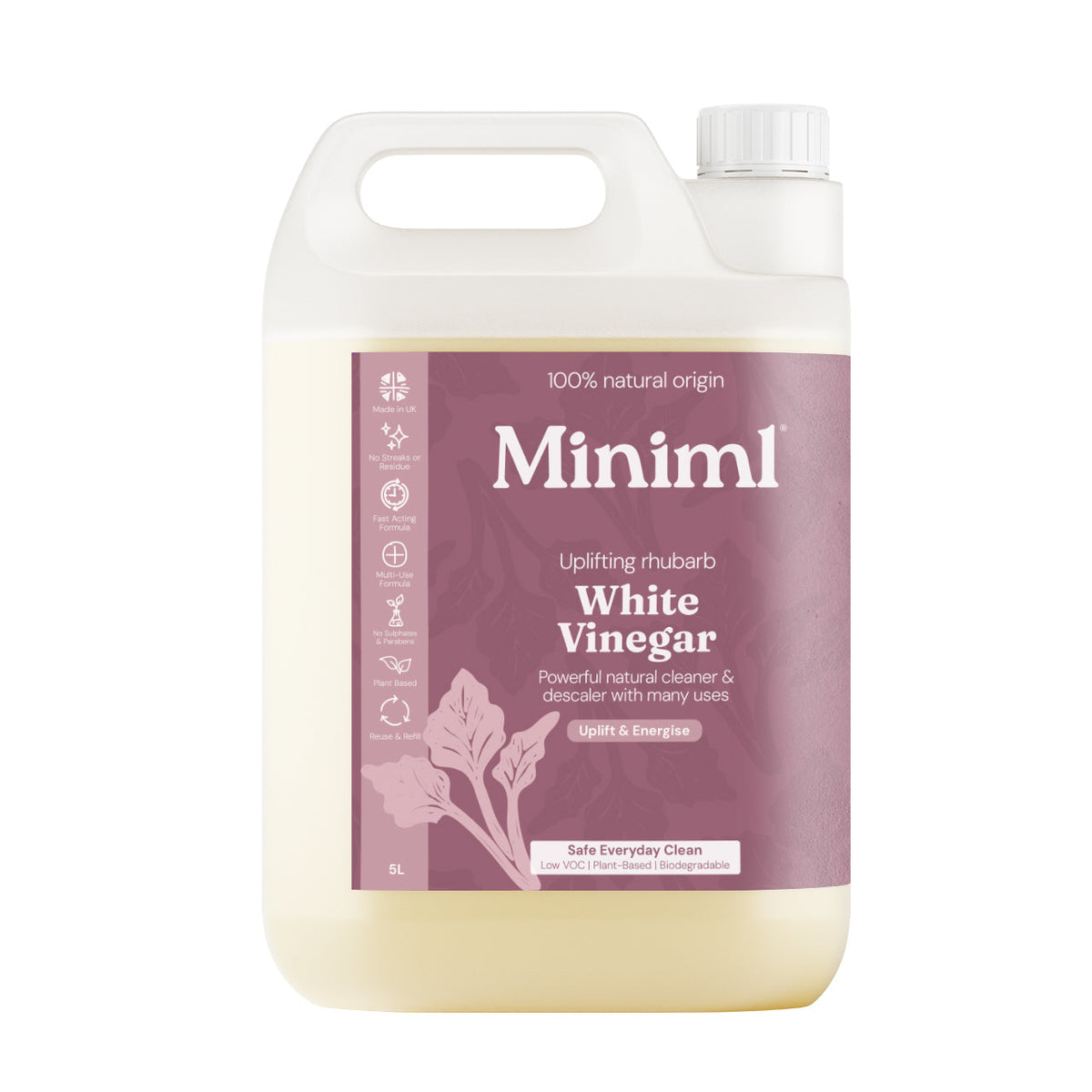 Miniml White Vinegar - Uplifting Rhubarb - Bulk Refill