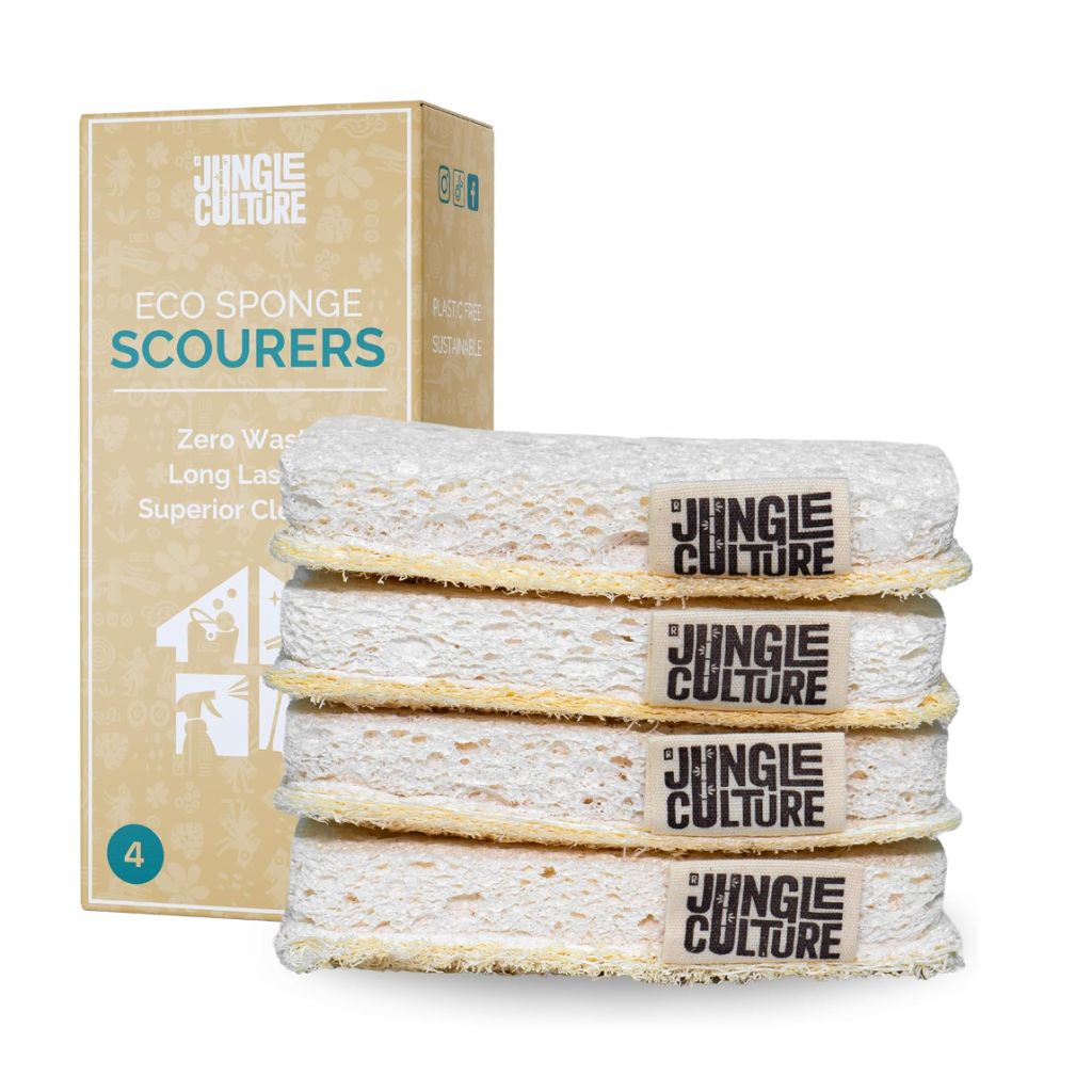 Jungle Culture eco dish sponge scourers - Pack of 4