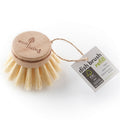 ecoLiving wooden dish brush replacement head with FSC beech wood and Tampico plant bristles