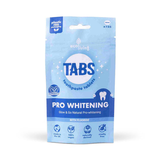 ecoLiving Pro Whitening Toothpaste TABS – Fluoride, 125 tablets