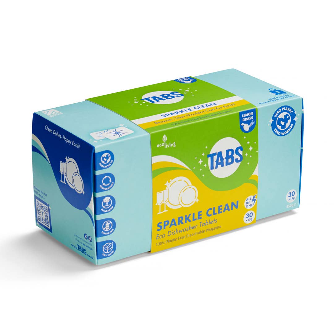 ecoLiving TABS Sparkle Clean Dishwasher Tablets Lemongrass 30 pack