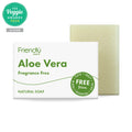 Friendly Soap Aloe Vera fragrance free natural soap bar and packaging