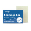 Friendly Soap Lavender and Tea Tree shampoo bar and packaging
