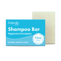 Friendly Soap Peppermint and Eucalyptus shampoo bar and packaging