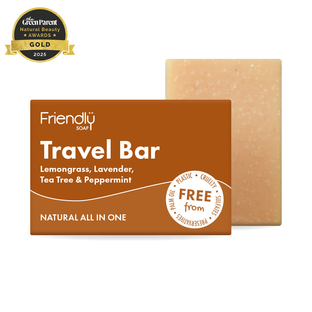 Friendly Soap Travel Bar - Lemongrass, Lavender, Tea Tree and Peppermint