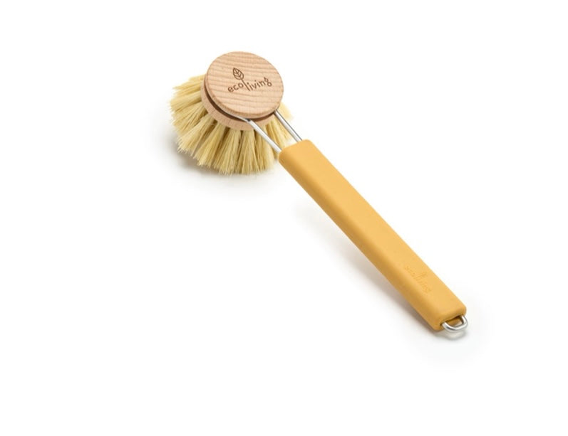 ecoLiving dish brush with replaceable head - Yellow