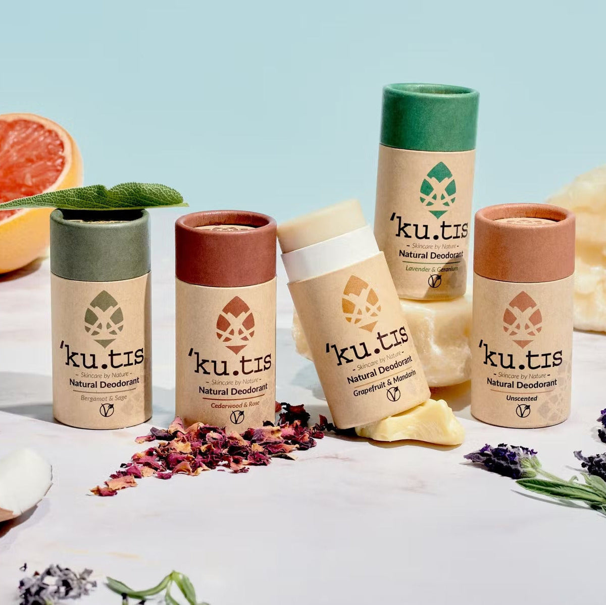 Ku.tis natural deodorant stick range