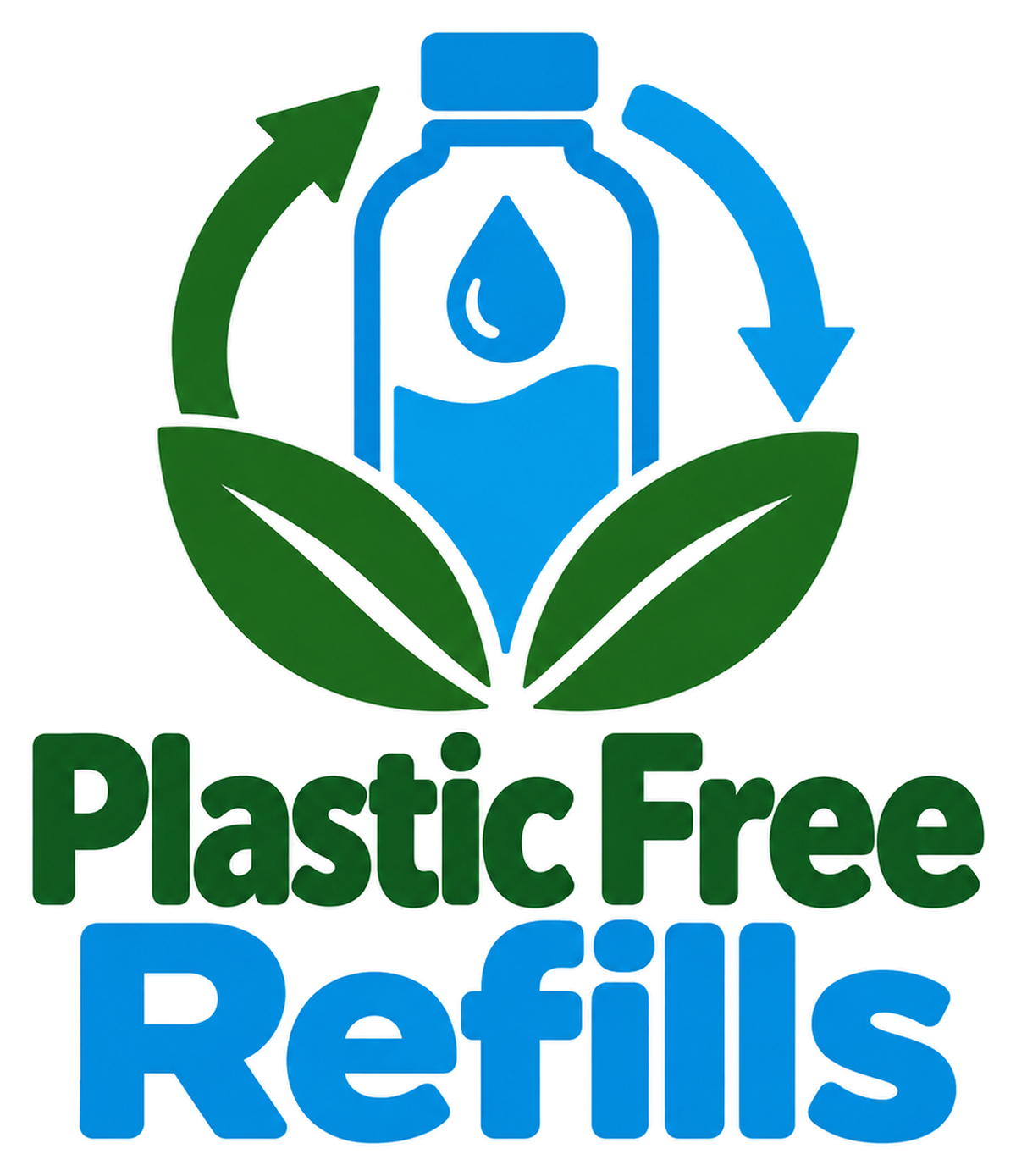 Plastic Free Refills stacked logo