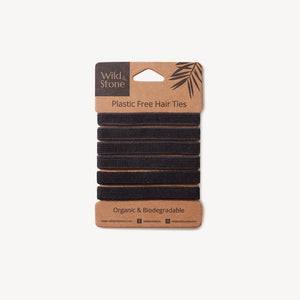Wild & Stone plastic-free hair ties - Black