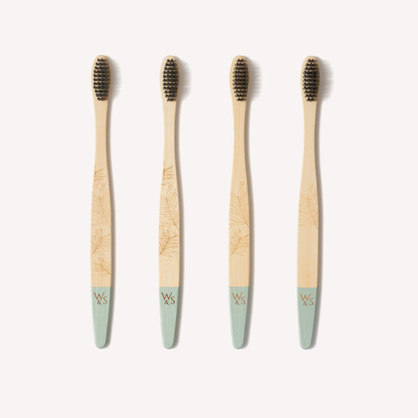 Wild & Stone Adult Bamboo Toothbrushes – 4 Pack